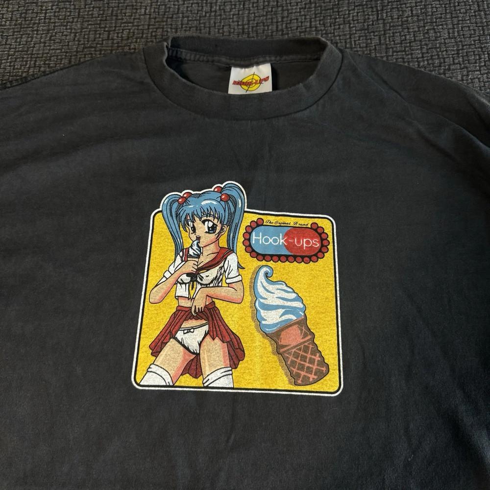 HookUps Skateboard Vintage Reprint Tshirt Anime manga fan reprint PA8095 Unisex T-Shirt L