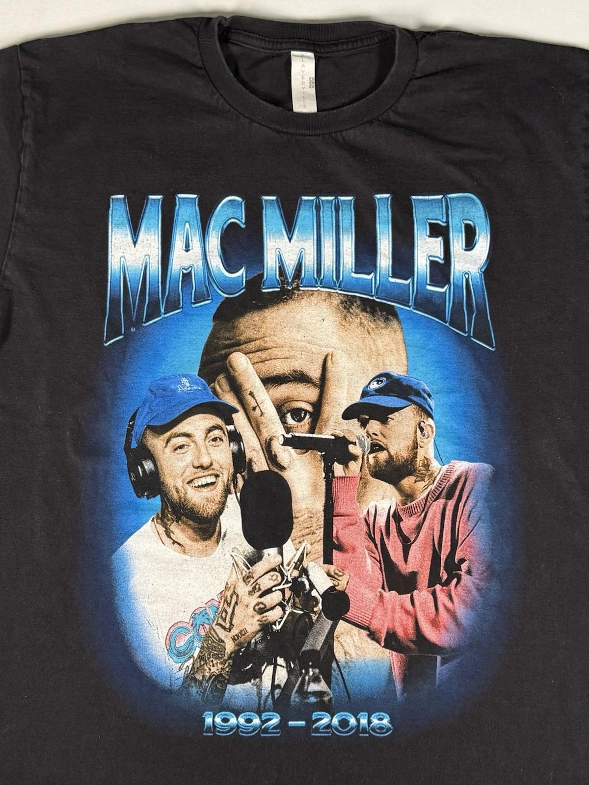 Mac Miller Memorial Graphic T Shirt Black Men’s XL Rap Hip Hop Graphic Tee Unisex T-Shirt M