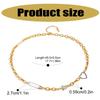 Gold Plated Stainless Steel Necklace Five-pointed Star and Love Heart Designed Neck Chain for Women Daily Jewelry Gift