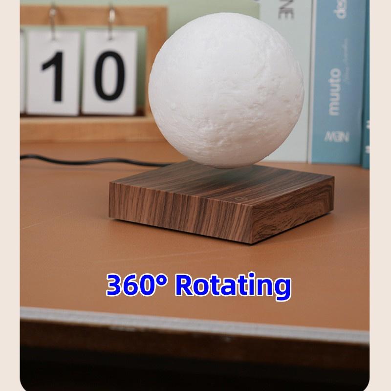 Magnetic Levitating 3D Printed Moon Lamp Globe Floating Moon Creative Office Bedroom Home Decoration Unique Christmas Gifts