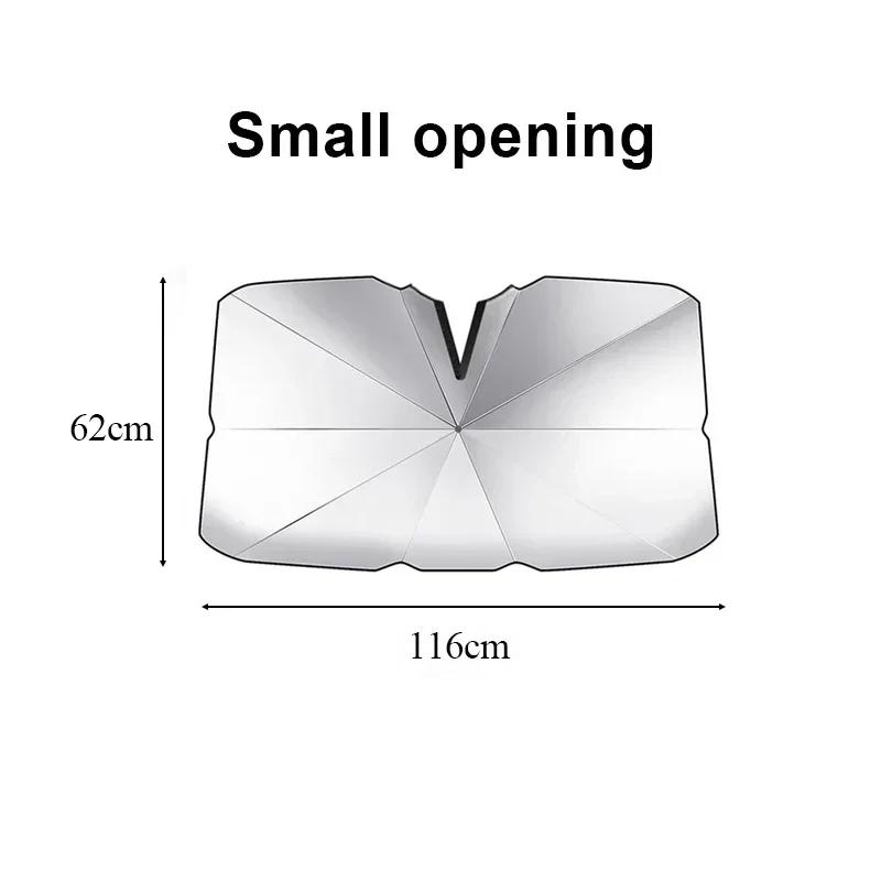 Sunshade Umbrella Type Car Windshield Sun Shade for Car Summer Sun Protection Heat Insulation Cloth for Car Front Shading Tesle