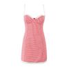 Princess Alice French Hipster Style Plaid Lace Lace Waist-Tight Slim Looking Sexy A- Line Dress Sling Dress