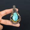 Amazonite Gemstone Pendant Handmade Jewelry, 999 Copper Wire Wrapped Pendant Sodalite Jewelry, Gift For Her Women Pendant Brand New Pendant