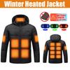 Mens Womens Heated Jacket Winter Outdoor USB Vest 15 Heating Pads 3 Temperature Settings Battery Not Included