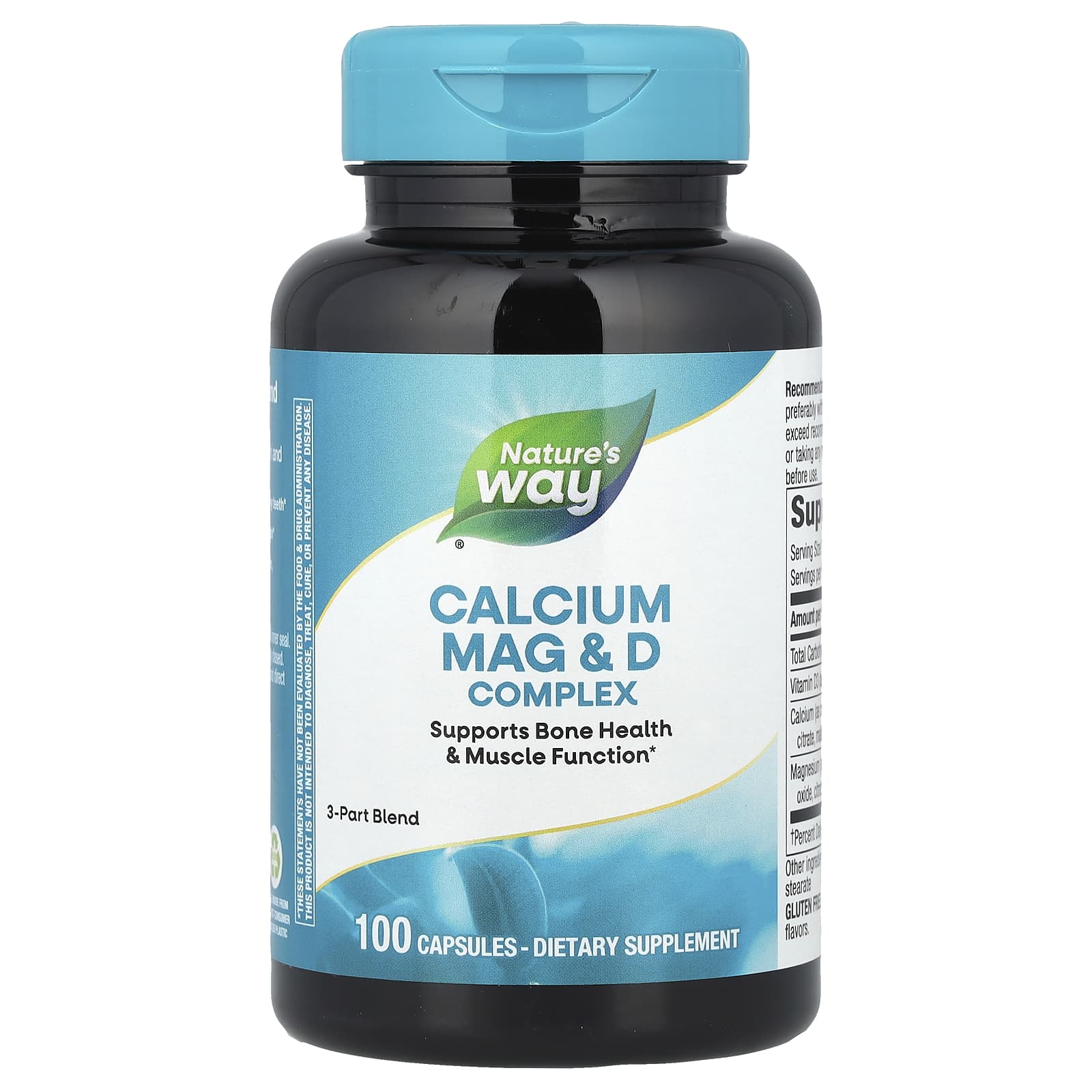 

Nature S Way, Calcium Magnesium & Vitamin D Complex, 100 Capsules