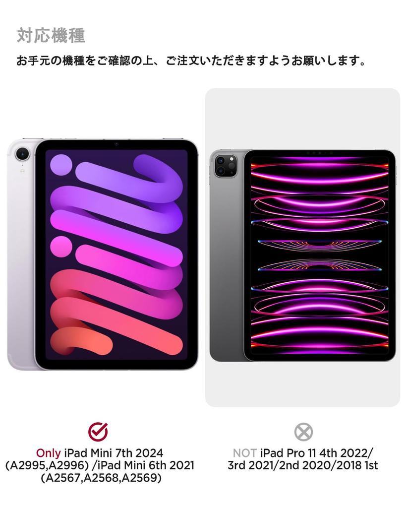 Miimall Compatible iPad Mini 7 Waterproof Case, A17 Pro (2024), iPad Mini 6 Waterproof Case with Adjustable Stand, Full Coverage with Film, Full Prote