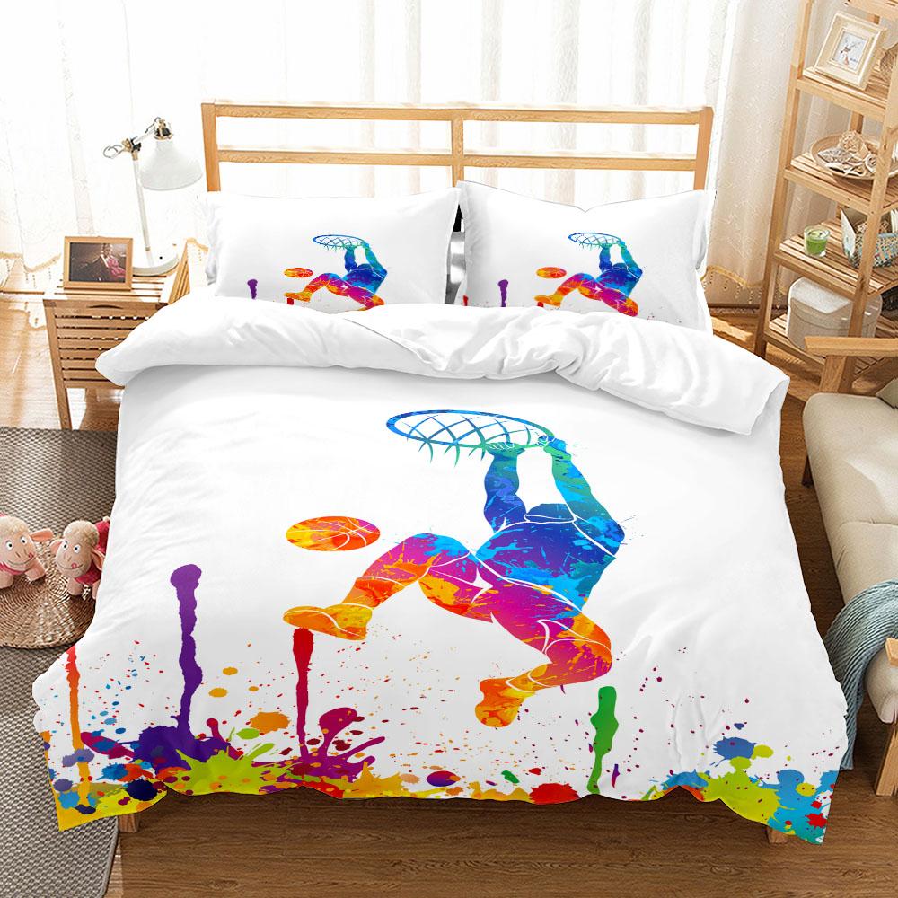 Fantastic Basketball Duvet Cover Set Uk Single Double King US Twin Full Queen King Bed Linen Set