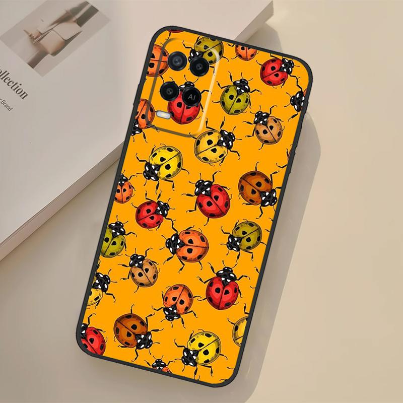 Ladybug Beetle Case For Oppo A76 A96 A16 A17 A18 A60 A80 A40 A38 A58 A78 A98 A94 A74 A54 A15 A57 A77 A5 Pro