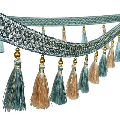 12M with Hanging Tassel Tassel Lace Trim Craft Making Woven Texture Chain Tassel Ribbon Fringe Accessories Lace Trim Ribbon