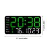 Large LED Digital Wall Clock Temperature Date Display Remote Control Electronic Clock for Bedroom Living Room Office Gym Decor