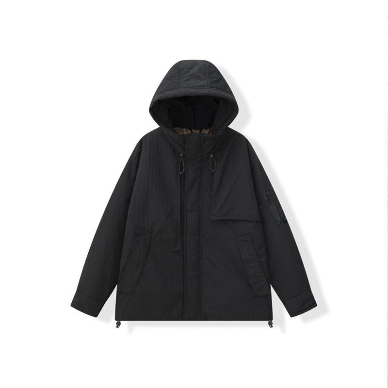 

Уличная пуховая куртка, рабочая, горнолыжная, пух белой утки, мужская и женская одежда, куртка с капюшоном для пары XXL чёрный