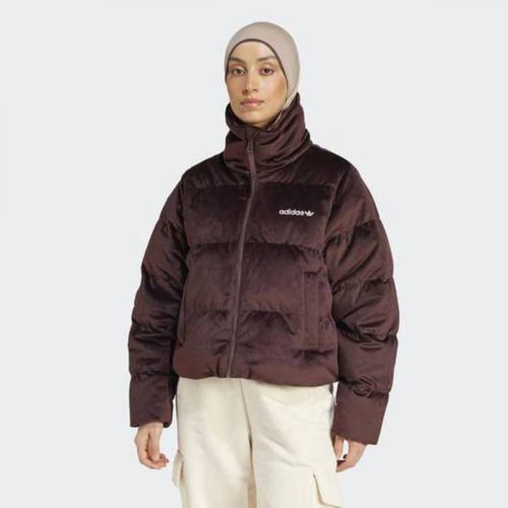 adidas Women S Regen Velvet Down Puffer Jacket Iw8437