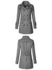 Double-Breasted Grey Wool Trench Coat with Belt - Stylish Men's Winter Outerwear