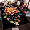 Abstract Multicolor Floral Pattern Carpet with Star and Leaf Design Suitable for Use As an Anti-slip for Living Room Bedroom Sofas