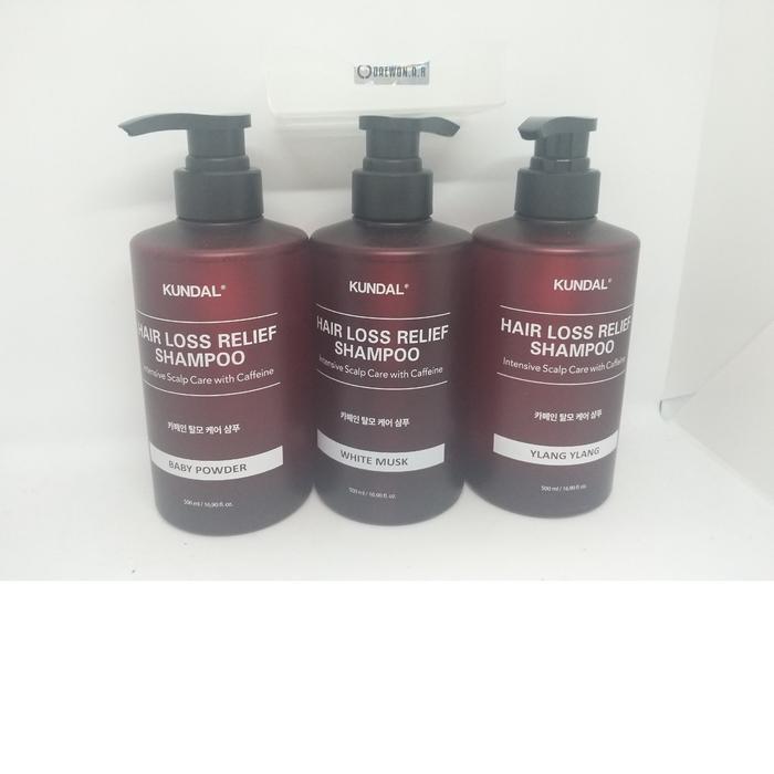 

KUNDAL Caffeine Hair Loss Care Shampoo Ylang Ylang 500mlx1 + White Musk 500mlx1 + Baby Powder 500mlx1