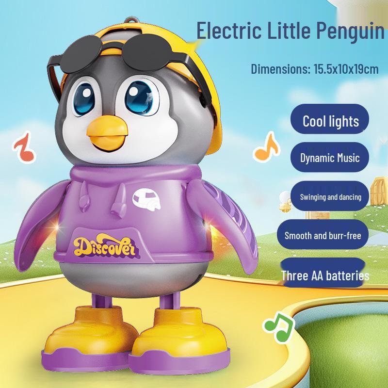 Electric Rocking Penguin Toy with Lights, Music, Singing & Dancing Functions