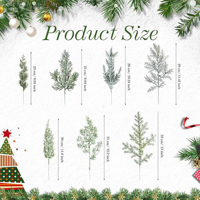 2Pcs Artificial Plant 30cm Green Fake Pine Branches for Home Decor Christmas Decoration DIY Wreath Craft Xmas Tree Accessories