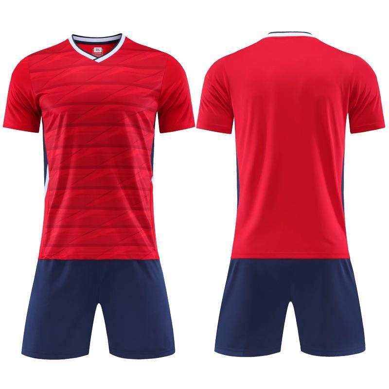 Voetbalpak Mannen Voetbal Sportkleding Kinder Trainingskleding Korte Mouwen Voetbalshirt Team Uniform