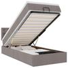 Ottoman Bed with Mattress & LEDs Taupe 90x200 Cm Fabric