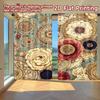 2D FLAT PRINTING 2pcs Curtains (Without Rod) Floral Mandala Design (5) Holiday Women Is Day Printed Curtains Versatile Durable