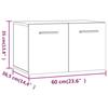 Wall Cabinet Concrete Gray 60x36.5x35 Cm Engineered Wood