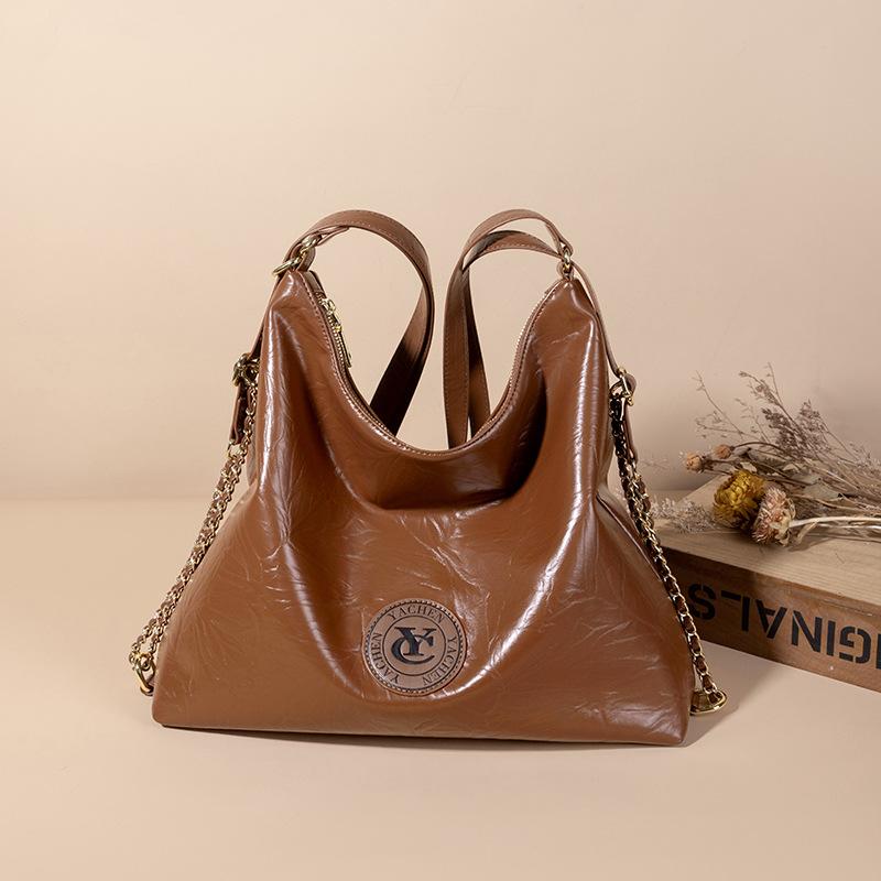 

Простая нишевая сумка-тоут высокого класса, повседневная, для поездок на работу, универсальная женская сумка, модный ретро-дизайн, сумка под мышкой коричневый