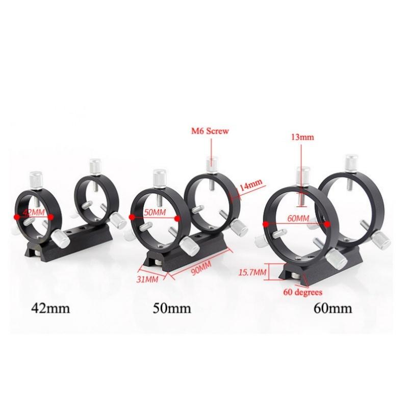 Laser Pointer Bracket Finder Scope Bracket Ring Kit for Finder Scope Telescope Inside Diameter 42/50/60/68/80/90/102mm