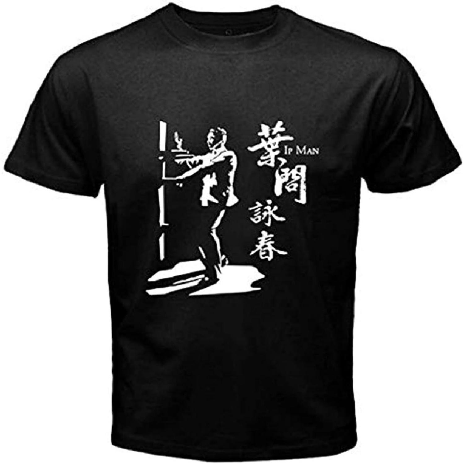 

Men s New IP Man Grand Master Wing Chun _Donnie Yen Black Size T-Shirts Black XXXXXL різнокольоровий