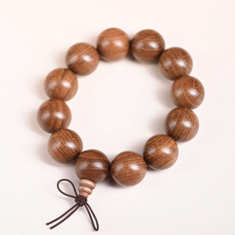 Authentic Sandalwood Buddhist Prayer Beads Bracelet - Ethnic Style Jewelry