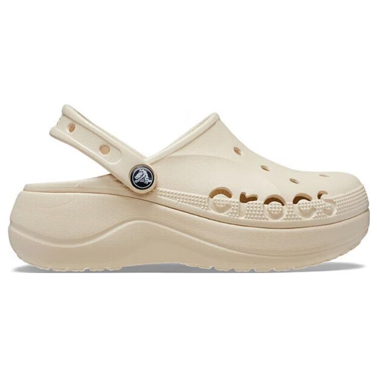 Crocs Baya Platform Clog EVA Non-Slip Durable Clogs Women clogs Winter-White 208186-11S