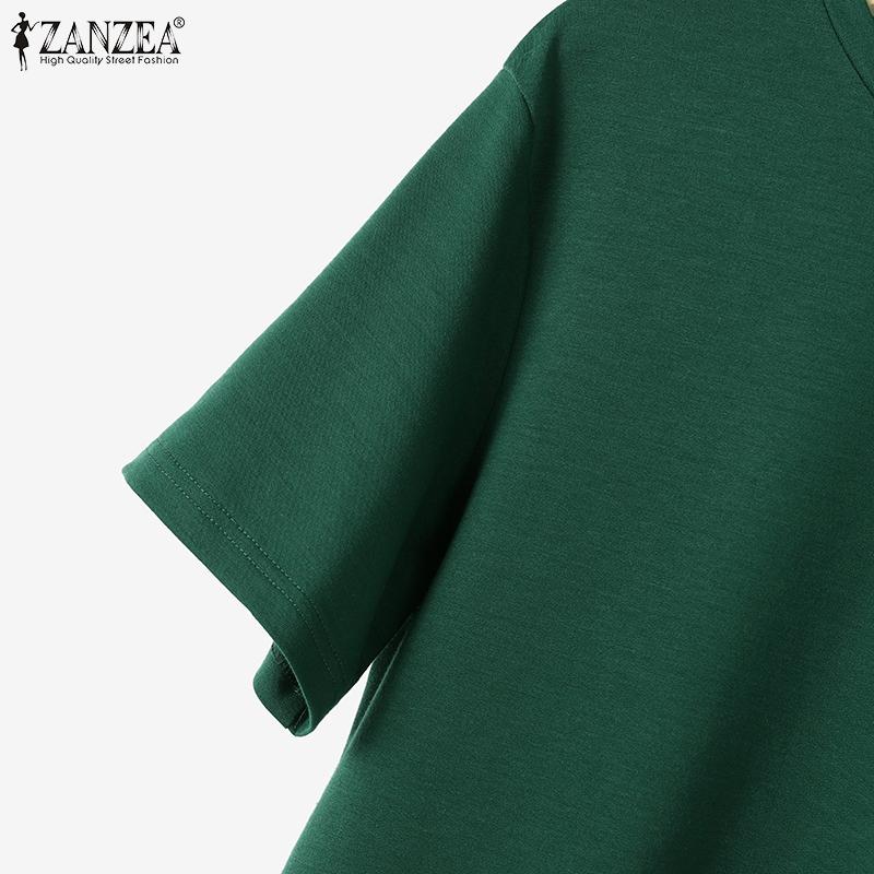 ZANZEA Lässige Zweiteiler-Sets für Damen mit kurzärmeligen T-Shirts und Shorts