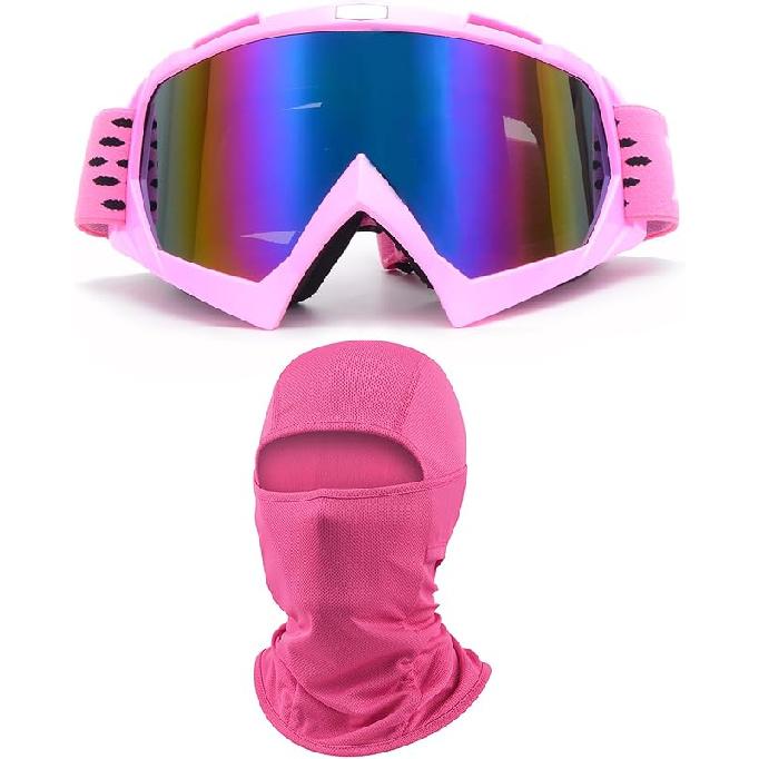 ATV Goggles With Balaclava Face Mask For Men Women And Youth, Dirt Bike Motorcycle Motocross Riding Ski Goggles