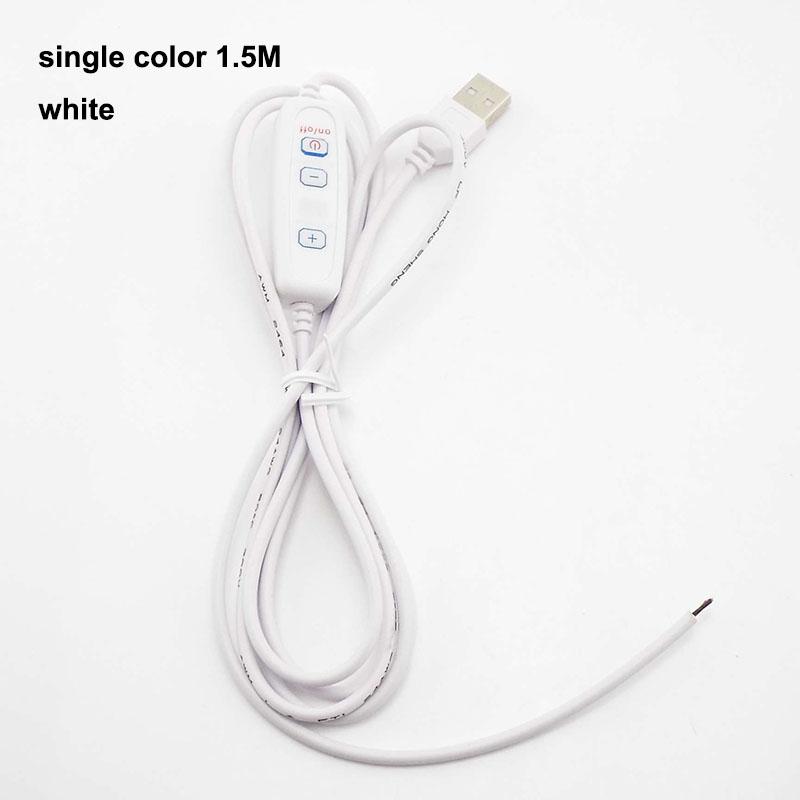 

3 шт. 5 В USB Двухцветный Диммер Контроллер Переключатель Провод Трехцветный Вкл Выкл Управление Диммирование Провод 1.5 м Для Светодиодной Ленты Лампы Лампочки white 2pin 3pcs
