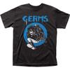 Germs Leather Skeleton Mens T Shirt Music Classic Concert Rock Band Tee Black