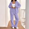 Women's Casual Sweatshirt Jacket and Jogger 2 Piece Set for Fall Winter Wear