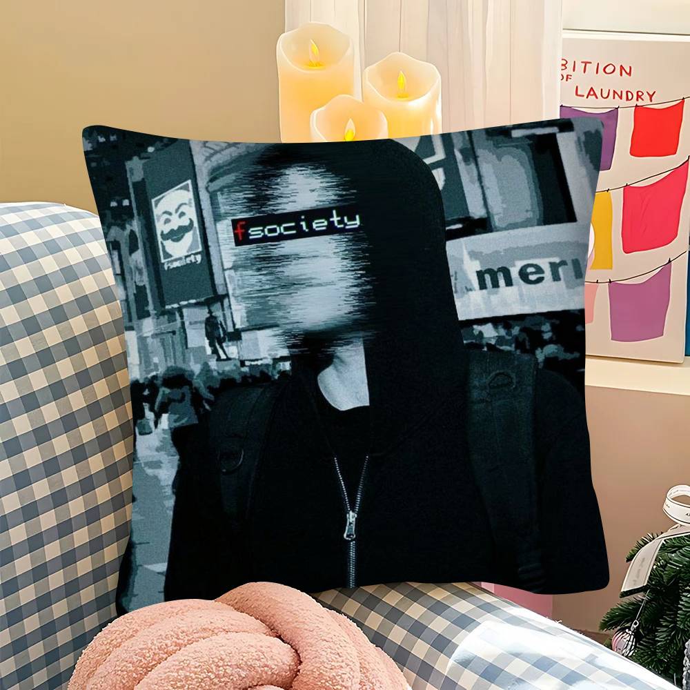 pc Mr RRobot Pillow Case Fashion Square Pillowcase Bedroom Sofa Room Ins Decoration Leisure