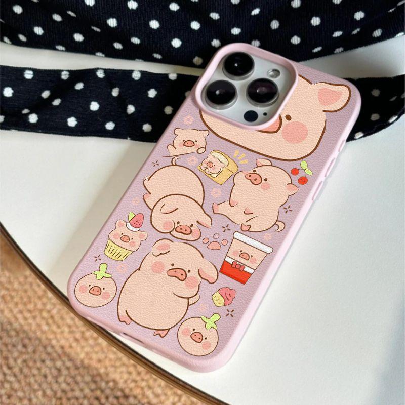 Cartoon Piggy for Apple 16Promax Silicone for IPhone15 Phone Case 14 Anti-fall 13 Female 12/11 Soft