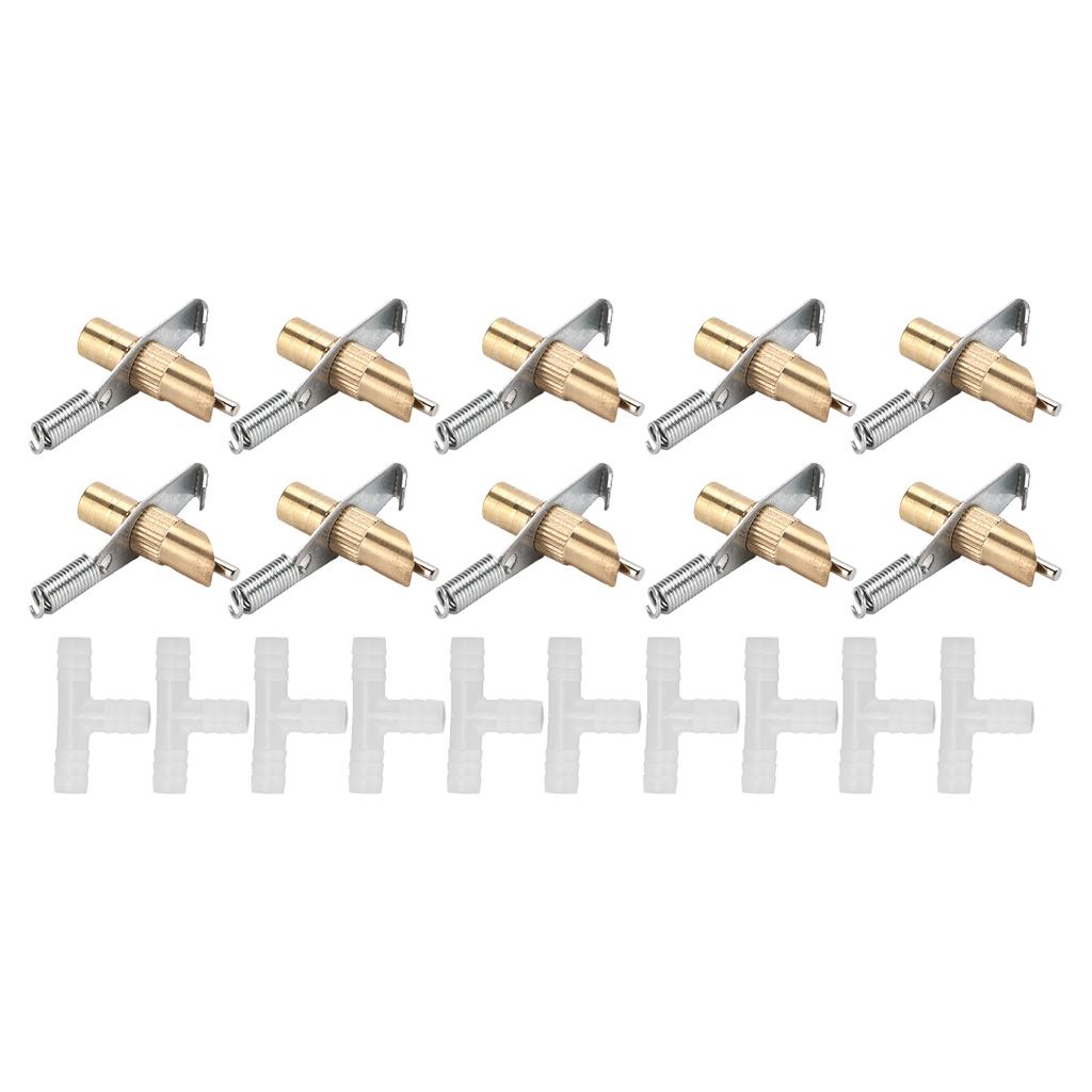 10 Pack Rabbit Water Feeder Copper Rabbit Nipple Drinker Feeder for Bunny Rodent Poultry