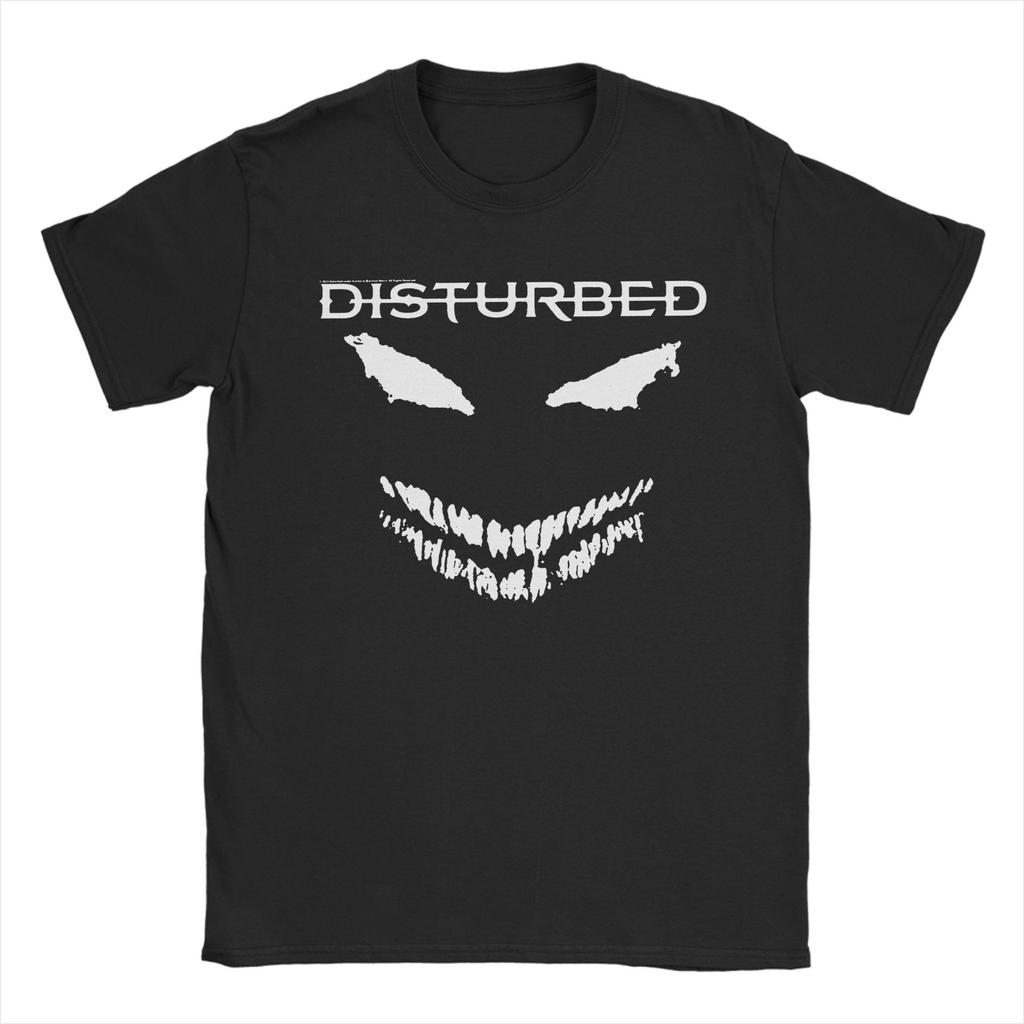 Men's Scary Face Candle Disturbed Band T Shirts  Pure Cotton Clothing Casual Short Sleeve Tees Birthday Present T-Shirts