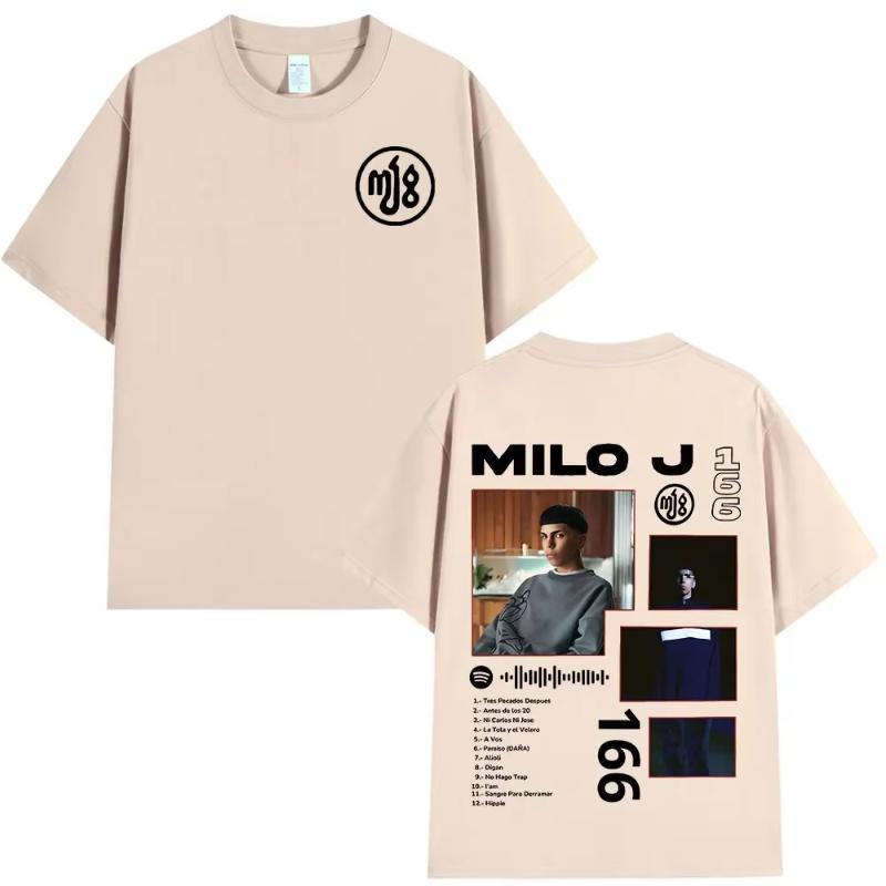 

Rapper Milo J 166 Album Graphic T Shirt Unisex Women Fashion Hip Hop Tshirt Cotton Oversized Short Sleeve Tshirts Tops Streetwear 4XL