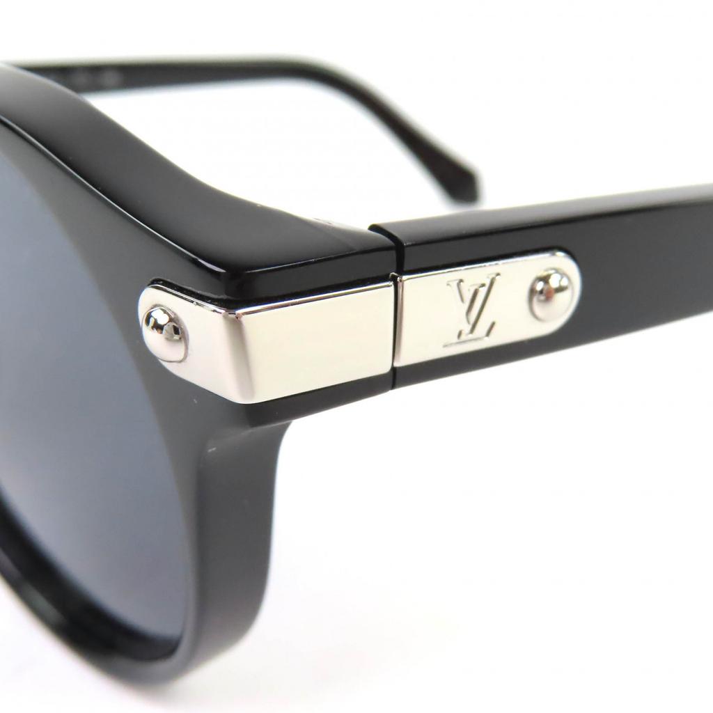 Great LOUIS VUITTON LV Signature Round Sunglasses Boston Eyewear Black Z2434U Used