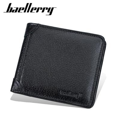 Vintage Design Genuine Leather Short Wallets for Men Business ID Card Holder Cash Money Bags Purse