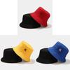 Summer Sun Protection Hat With Wide Brim And Embroidered Letters For Outdoor Activities