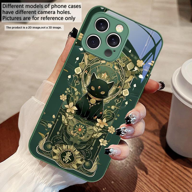 

Фантастичний Щасливий Кіт Синій Для iPhone 17 Air 16 E 15 14 13 Plus 12 mini 11 17 Pro Max XR Xs Max 16E X 7 8 Захисний Скляний Чохол для Телефону iPhone 15 Pro Max