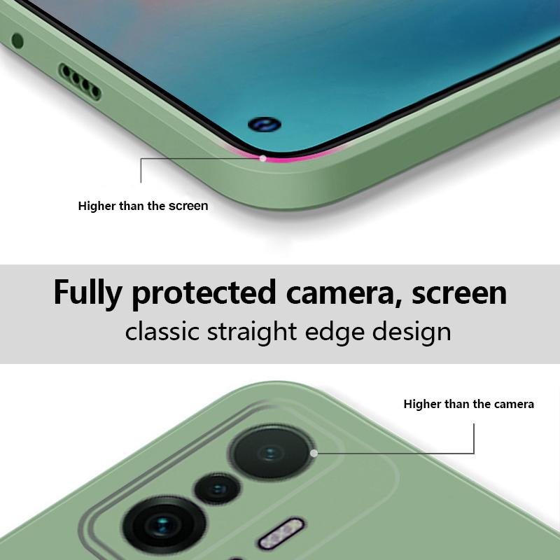 Mi 11T Mi 11 T Mi11T Pro Case čtvercový tekutý silikonový celoprotektorový kryt pro Xiaomi Mi 11T Mi11T Mi 11 T Pro Ultra Lite funda
