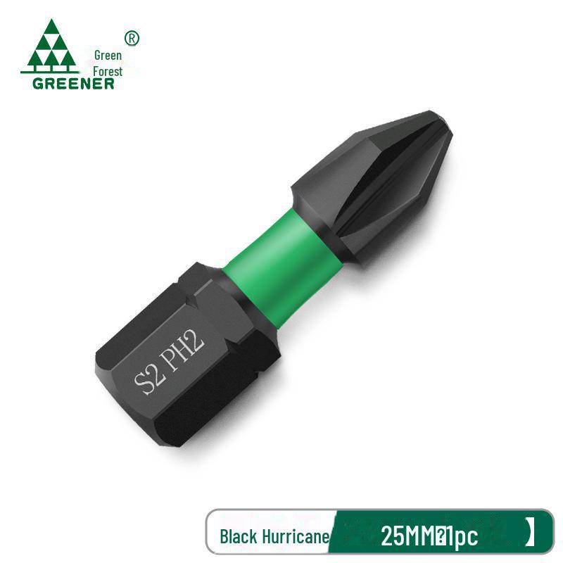 Green Forest High-Impact Magnetic Cross Hand Drill Set with German-Imported Screwdriver Bits