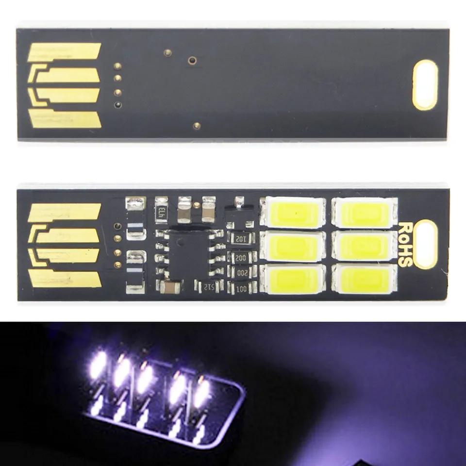 Night Lamp Mini Pocket Card USB Power LED Keychain Night Light 1W Light for Power Bank Computer Laptop