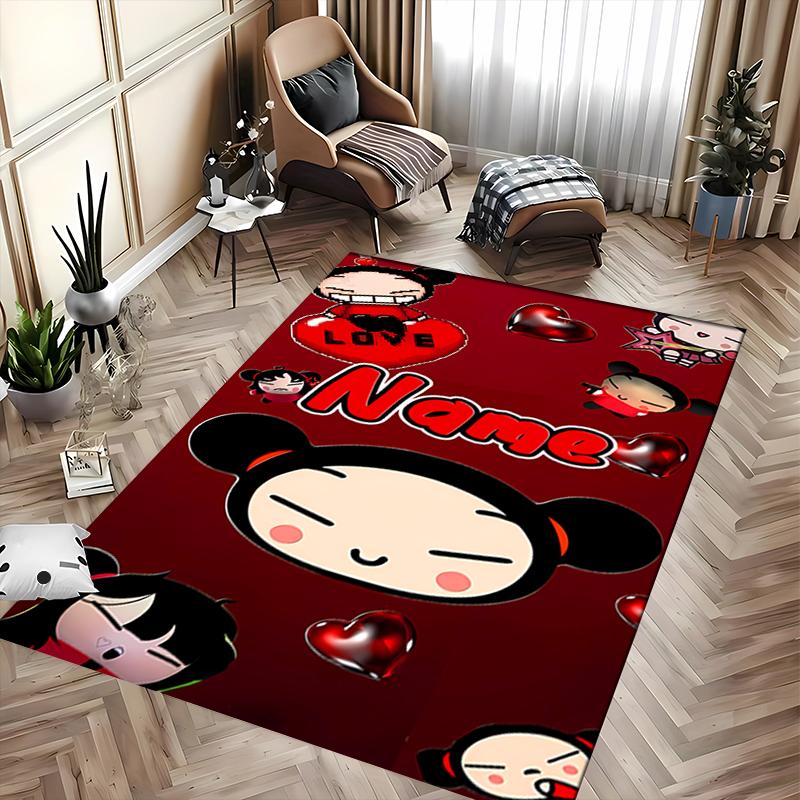 Custom Personalization Pucca Area Rug - Perfect For Kitchen, Bathroom,Laundry Room Decor Large Size Available,Gift All Seasons