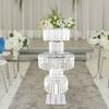 5 Tier 110cm Clear Silver Flower Stand Round Flower Stand for Weddings, Parties, And Special Occasions