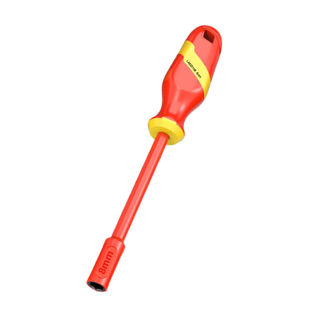 Hochspannungsisolierter Tieflochschraubendreher Isoliertes Handwerkzeug für Elektroarbeiten mit Sechskantschaft und rutschfestem Griff